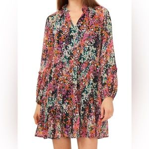 Vince Camuto Women's Lightweight Three Tier Mini Dress Black size LG